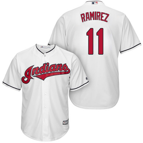 Indians #11 Jose Ramirez White Home Stitched Youth MLB Jersey